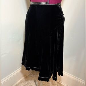 Katherine Dianos vintage Y2K designer skirt nwt black velvet evening cocktail